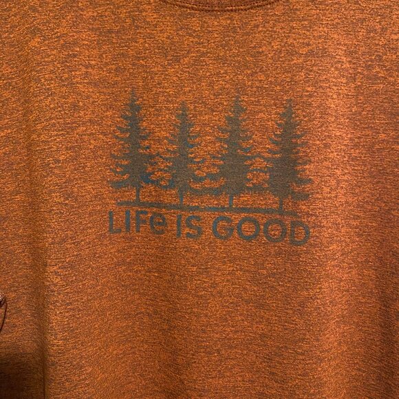 Life is Good Men's Active T-shirt Burnt Orange Size Medium - Picture 3 of 6
